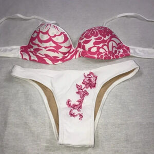 Recco brazilian angel white and pink bikini. New With Tags